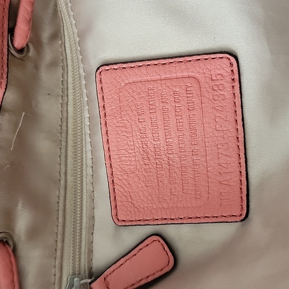 Coach Park Coral Pebbled Leather Turnlock Drawstring Closure Backpack main image 9